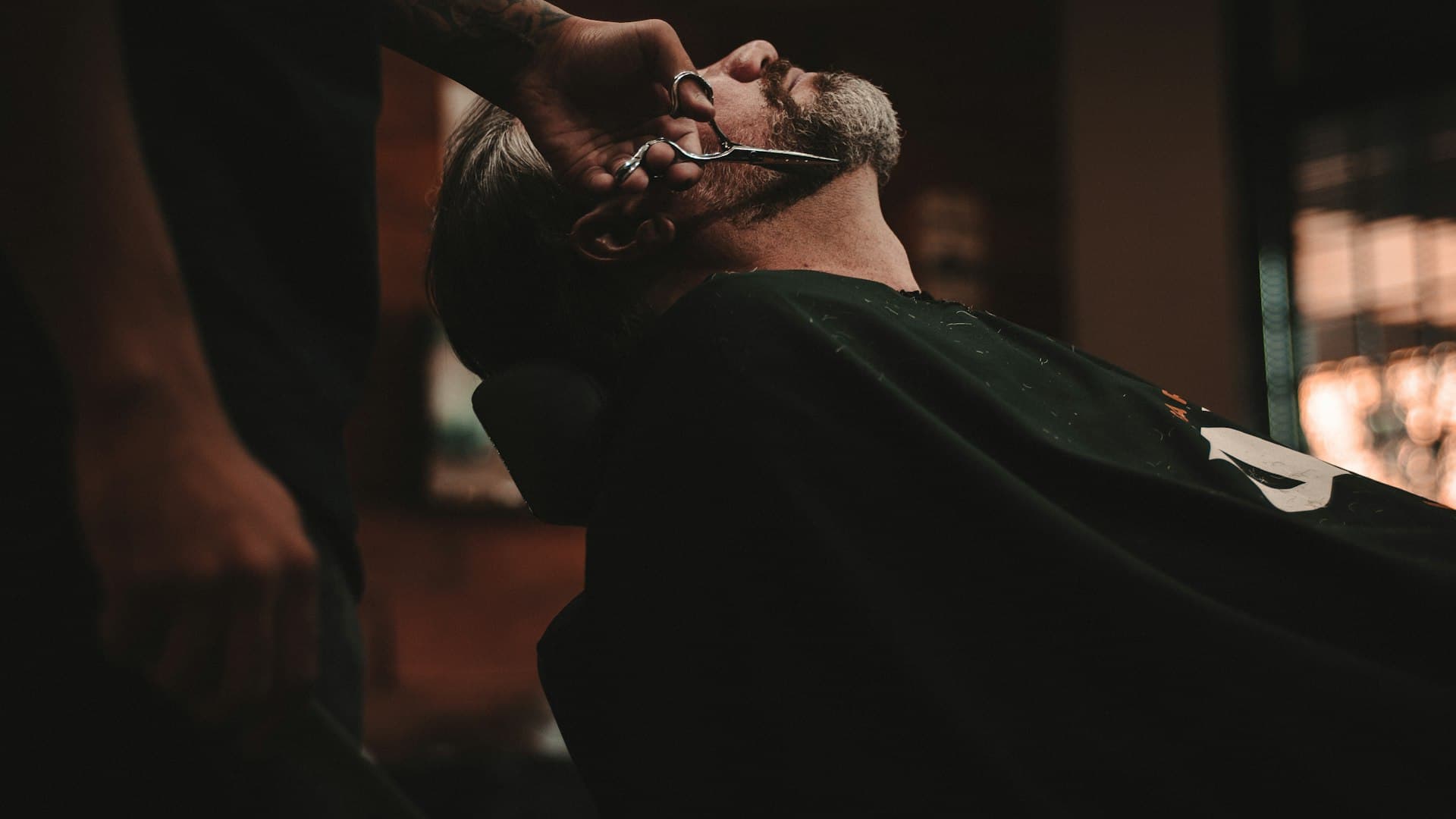 Barber at work